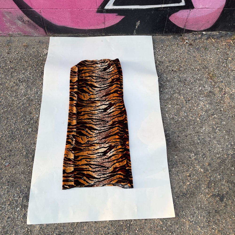 Tiger Print Maxi Skirt or Tube Dress